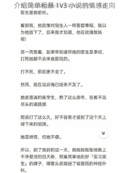介绍简单粗暴 1V3 小说的情感走向